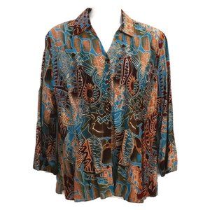 TIANELLO SOUL OF AFRICA Plus 0X Suzy Blouse Shirt